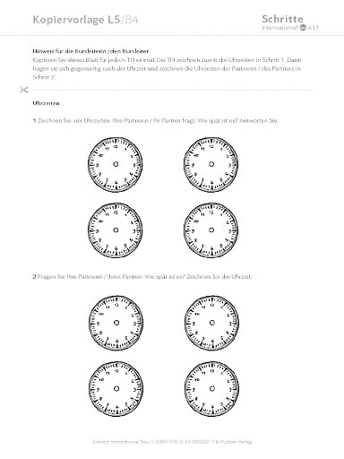 Kopiervorlage, Lektion 5, B4