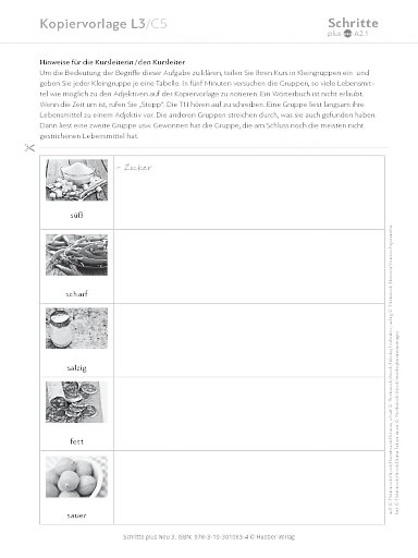 Kopiervorlage, Lektion 3, C5