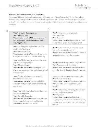 Kopiervorlage, Lektion 1, C3