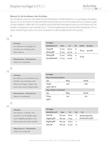 Kopiervorlage, Lektion 11, E3