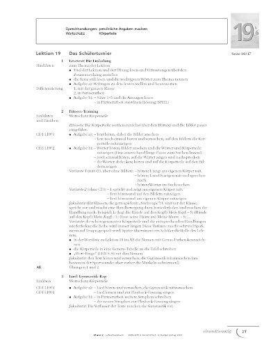 Methodisch-didaktische Hinweise zu Lektion 19