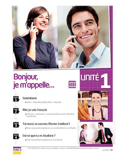 Kursbuch - Unité 1