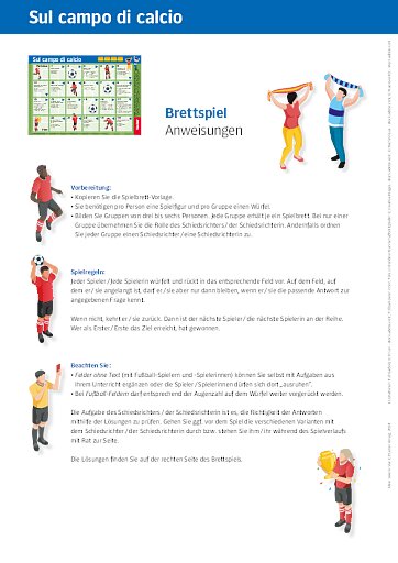 Sul campo di calcioArbeitsanweisung