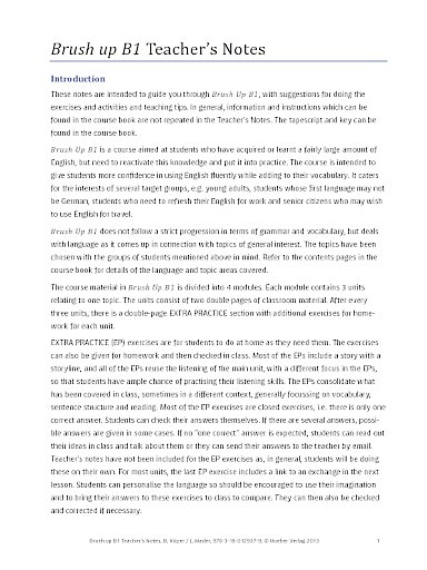 Teacher's Notes (Unit 1-6) mit Tipps für den Einsatz im Unterricht