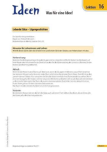 Lebende Sätze - Lügengeschichten