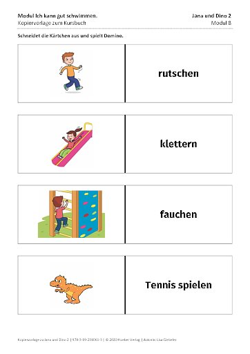 Modul 8: Ich kann gut schwimmen.