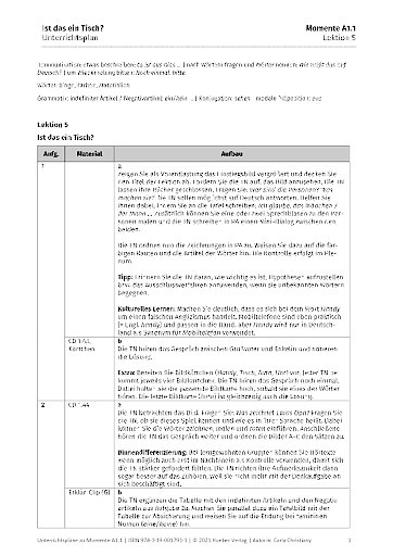Unterrichtsplan