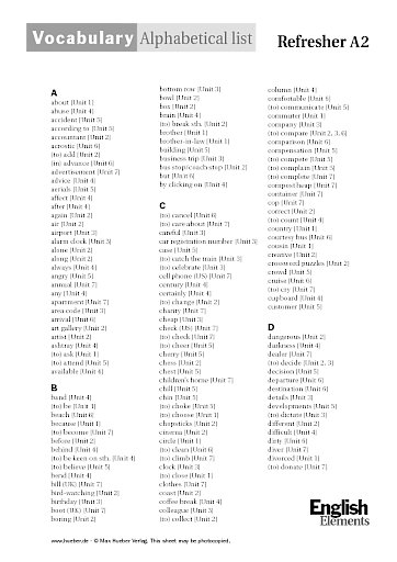 Alphabetische Wortliste