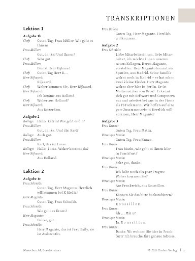 Transkriptionen