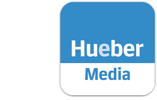 Logo der Hueber Media-App